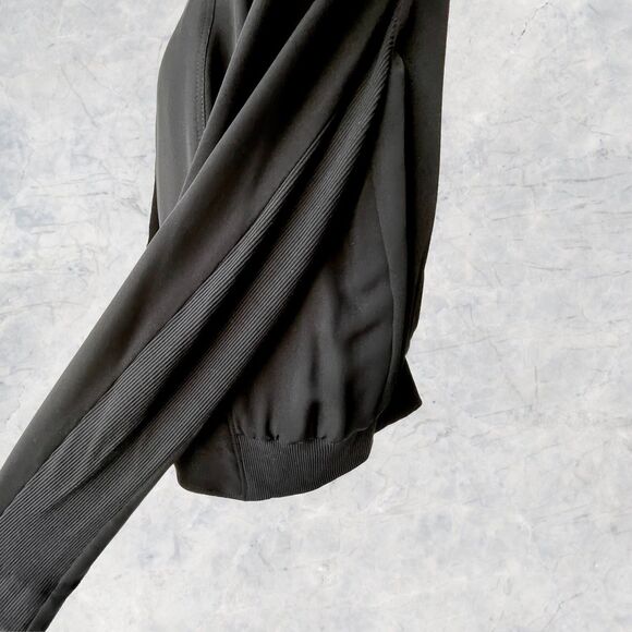 Lafayette 148 New York Silk Jacket Women’s Size Small Black Zip Front Minimalist - Picture 4 of 9